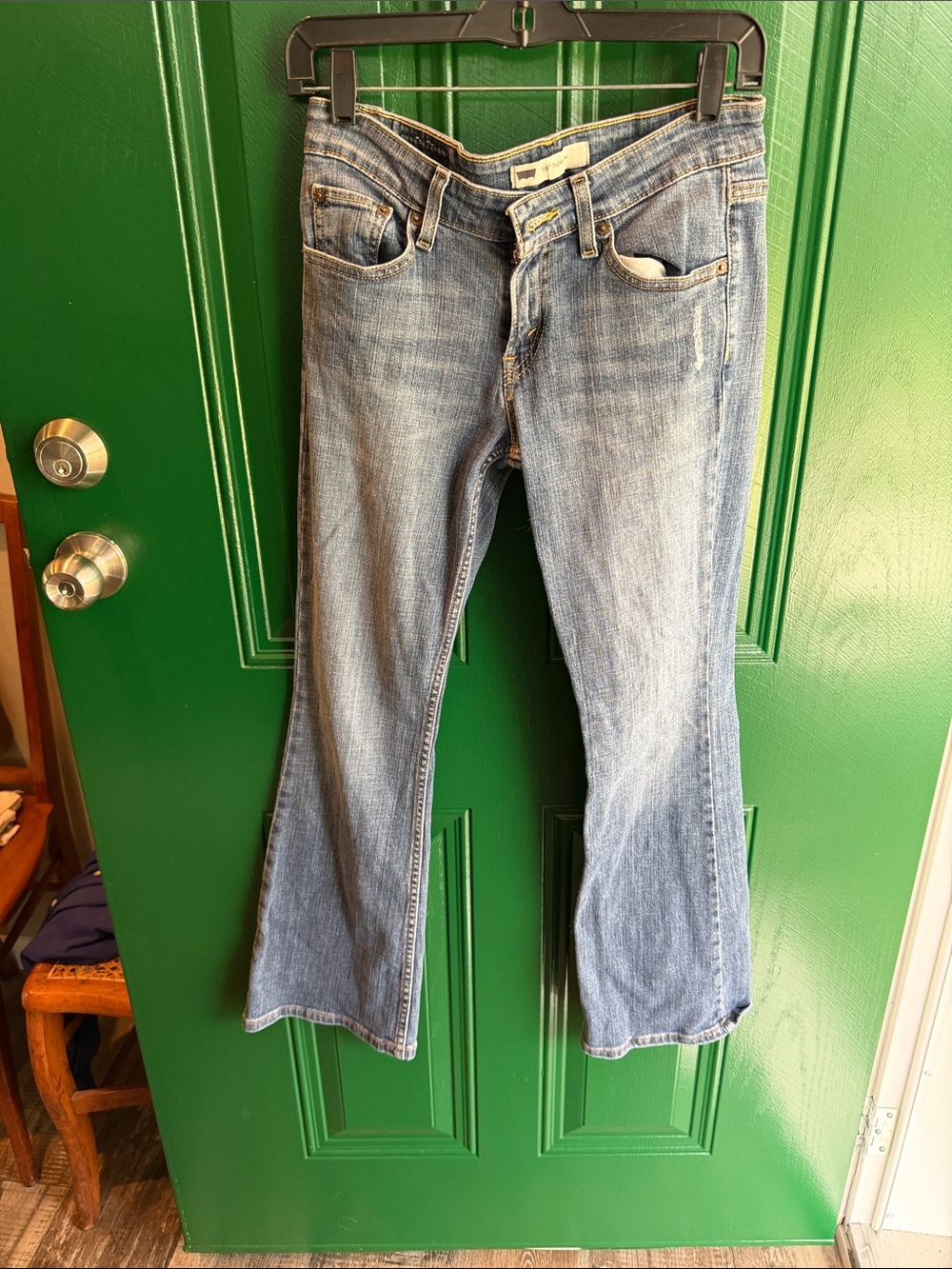 Classic Light Blue Flare Jeans - Women's Wide Leg